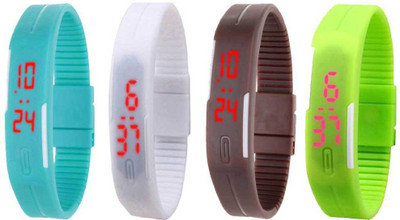 Kissu Led Magnet Band Combo of 4 Sky Blue, White, Brown And Green Watch - For Men & Women
Kissu Led Magnet Band Combo of 4 Sky Blue, White, Brown And Green Watch - For Men & Women
