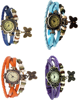 Kissu Vintage Rakhi Combo of 4 Blue, Orange, Sky Blue And Purple Watch - For Women
Kissu Vintage Rakhi Combo of 4 Blue, Orange, Sky Blue And Purple Watch - For Women