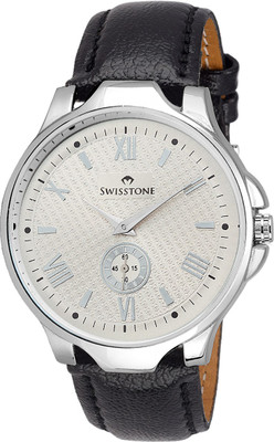 Swisstone GR022-SLV-BLK Watch - For Men