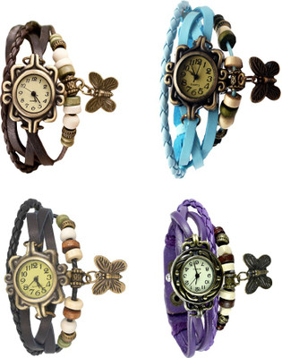 Kissu Vintage Rakhi Combo of 4 Brown, Black, Sky Blue And Purple Watch - For Women
Kissu Vintage Rakhi Combo of 4 Brown, Black, Sky Blue And Purple Watch - For Women