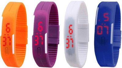 Kissu Led Magnet Band Combo of 4 Orange, Purple, White And Blue Watch - For Men & Women
Kissu Led Magnet Band Combo of 4 Orange, Purple, White And Blue Watch - For Men & Women