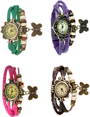 Kissu Vintage Rakhi Combo of 4 Green, Pink, Purple And Brown Watch - For Women
Kissu Vintage Rakhi Combo of 4 Green, Pink, Purple And Brown Watch - For Women