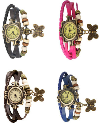 NS18 Vintage Butterfly Rakhi Combo of 4 Black, Brown, Pink And Blue Watch - For Women
NS18 Vintage Butterfly Rakhi Combo of 4 Black, Brown, Pink And Blue Watch - For Women