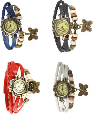 NS18 Vintage Butterfly Rakhi Combo of 4 Blue, Red, Black And White Watch - For Women
NS18 Vintage Butterfly Rakhi Combo of 4 Blue, Red, Black And White Watch - For Women