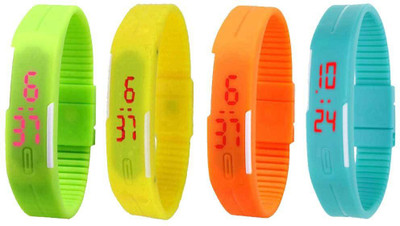 Kissu Led Magnet Band Combo of 4 Green, Yellow, Orange And Sky Blue Watch - For Men & Women
Kissu Led Magnet Band Combo of 4 Green, Yellow, Orange And Sky Blue Watch - For Men & Women
