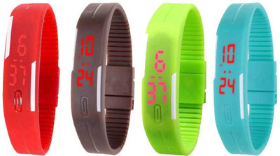 Kissu Led Magnet Band Combo of 4 Red, Brown, Green And Sky Blue Watch - For Men & Women
Kissu Led Magnet Band Combo of 4 Red, Brown, Green And Sky Blue Watch - For Men & Women