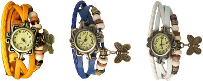 Kissu Vintage Rakhi Watch Combo of 3 Yellow, Blue And White Watch - For Women
Kissu Vintage Rakhi Watch Combo of 3 Yellow, Blue And White Watch - For Women