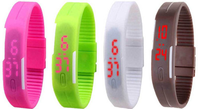 Kissu Led Magnet Band Combo of 4 Pink, Green, White And Brown Watch - For Men & Women
Kissu Led Magnet Band Combo of 4 Pink, Green, White And Brown Watch - For Men & Women