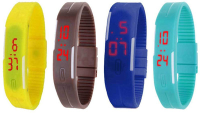 Kissu Led Magnet Band Combo of 4 Yellow, Brown, Blue And Sky Blue Watch - For Men & Women
Kissu Led Magnet Band Combo of 4 Yellow, Brown, Blue And Sky Blue Watch - For Men & Women