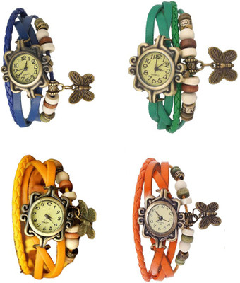 NS18 Vintage Butterfly Rakhi Combo of 4 Blue, Yellow, Green And Orange Watch - For Women
NS18 Vintage Butterfly Rakhi Combo of 4 Blue, Yellow, Green And Orange Watch - For Women