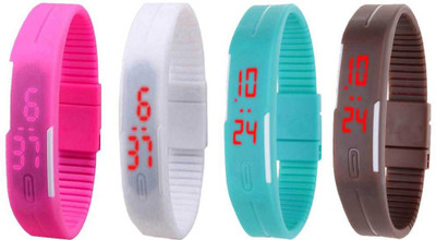Kissu Led Magnet Band Combo of 4 Pink, White, Sky Blue And Brown Watch - For Men & Women
Kissu Led Magnet Band Combo of 4 Pink, White, Sky Blue And Brown Watch - For Men & Women
