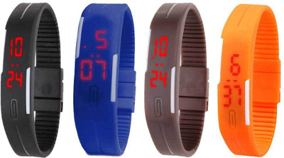 Kissu Led Magnet Band Combo of 4 Black, Blue, Brown And Orange Watch - For Men & Women
Kissu Led Magnet Band Combo of 4 Black, Blue, Brown And Orange Watch - For Men & Women