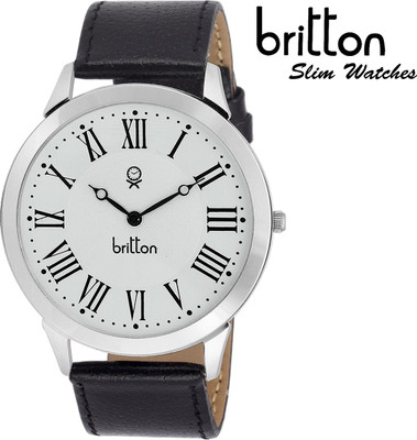 BRITTON Roman Figure Slim-BR-GR012-WHT-BLK Watch - For Boys