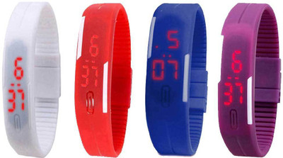 Kissu Led Magnet Band Combo of 4 White, Red, Blue And Purple Watch - For Men & Women
Kissu Led Magnet Band Combo of 4 White, Red, Blue And Purple Watch - For Men & Women