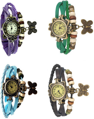 Kissu Vintage Rakhi Combo of 4 Purple, Sky Blue, Green And Black Watch - For Women
Kissu Vintage Rakhi Combo of 4 Purple, Sky Blue, Green And Black Watch - For Women