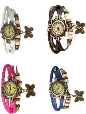 NS18 Vintage Butterfly Rakhi Combo of 4 White, Pink, Brown And Blue Watch - For Women
NS18 Vintage Butterfly Rakhi Combo of 4 White, Pink, Brown And Blue Watch - For Women