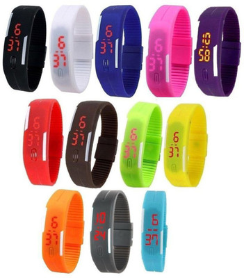 SS Traders Black Digital Led Pipe Watch Bracelet - Adjustable Band - SCRATCH-LESS Display Watch - For Men & Women
SS Traders Black Digital Led Pipe Watch Bracelet - Adjustable Band - SCRATCH-LESS Display Watch - For Men & Women