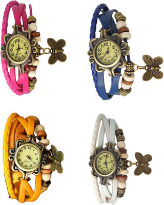 Kissu Vintage Rakhi Combo of 4 Pink, Yellow, Blue And White Watch - For Women
Kissu Vintage Rakhi Combo of 4 Pink, Yellow, Blue And White Watch - For Women