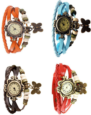 Kissu Vintage Rakhi Combo of 4 Orange, Brown, Sky Blue And Red Watch - For Women
Kissu Vintage Rakhi Combo of 4 Orange, Brown, Sky Blue And Red Watch - For Women