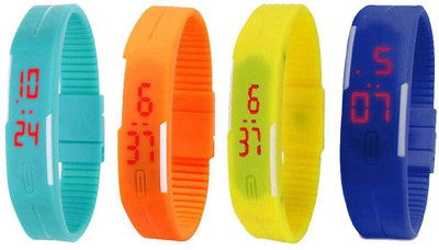 Kissu Led Magnet Band Combo of 4 Sky Blue, Orange, Yellow And Blue Watch - For Men & Women
Kissu Led Magnet Band Combo of 4 Sky Blue, Orange, Yellow And Blue Watch - For Men & Women