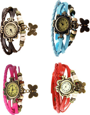 NS18 Vintage Butterfly Rakhi Combo of 4 Brown, Pink, Sky Blue And Red Watch - For Women
NS18 Vintage Butterfly Rakhi Combo of 4 Brown, Pink, Sky Blue And Red Watch - For Women