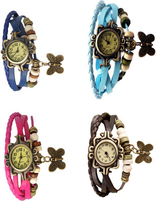 Kissu Vintage Rakhi Combo of 4 Blue, Pink, Sky Blue And Brown Watch - For Women
Kissu Vintage Rakhi Combo of 4 Blue, Pink, Sky Blue And Brown Watch - For Women