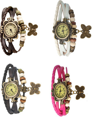 NS18 Vintage Butterfly Rakhi Combo of 4 Brown, Black, White And Pink Watch - For Women
NS18 Vintage Butterfly Rakhi Combo of 4 Brown, Black, White And Pink Watch - For Women