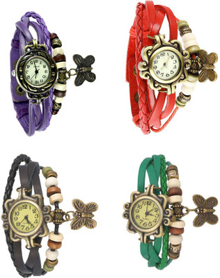 NS18 Vintage Butterfly Rakhi Combo of 4 Purple, Black, Red And Green Watch - For Women
NS18 Vintage Butterfly Rakhi Combo of 4 Purple, Black, Red And Green Watch - For Women