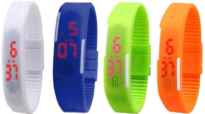 Kissu Led Magnet Band Combo of 4 White, Blue, Green And Orange Watch - For Men & Women
Kissu Led Magnet Band Combo of 4 White, Blue, Green And Orange Watch - For Men & Women