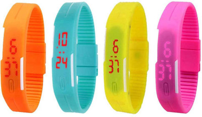 Kissu Led Magnet Band Combo of 4 Orange, Sky Blue, Yellow And Pink Watch - For Men & Women
Kissu Led Magnet Band Combo of 4 Orange, Sky Blue, Yellow And Pink Watch - For Men & Women