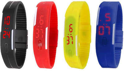 Kissu Led Magnet Band Combo of 4 Black, Red, Yellow And Blue Watch - For Men & Women
Kissu Led Magnet Band Combo of 4 Black, Red, Yellow And Blue Watch - For Men & Women