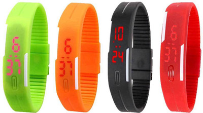 NS18 Silicone Led Magnet Band Watch Combo of 4 Green, Orange, Black And Red Watch - For Couple
NS18 Silicone Led Magnet Band Watch Combo of 4 Green, Orange, Black And Red Watch - For Couple