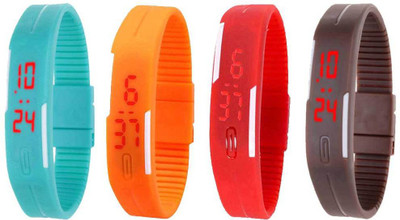 Kissu Led Magnet Band Combo of 4 Sky Blue, Orange, Red And Brown Watch - For Men & Women
Kissu Led Magnet Band Combo of 4 Sky Blue, Orange, Red And Brown Watch - For Men & Women