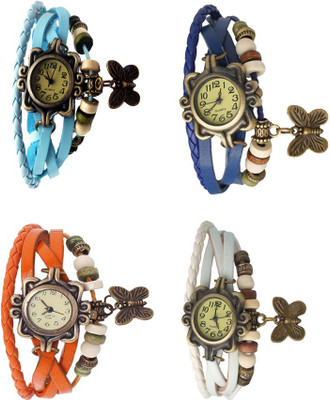 NS18 Vintage Butterfly Rakhi Combo of 4 Sky Blue, Orange, Blue And White Watch - For Women
NS18 Vintage Butterfly Rakhi Combo of 4 Sky Blue, Orange, Blue And White Watch - For Women