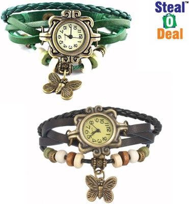 Stealodeal Black With Green Vintage Antique Retro Style Butterfly Watch - For Men & Women
Stealodeal Black With Green Vintage Antique Retro Style Butterfly Watch - For Men & Women