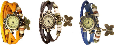 NS18 Vintage Butterfly Rakhi Watch Combo of 3 Yellow, Brown And Blue Watch - For Women
NS18 Vintage Butterfly Rakhi Watch Combo of 3 Yellow, Brown And Blue Watch - For Women