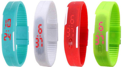 Kissu Led Magnet Band Combo of 4 Sky Blue, White, Red And Green Watch - For Men & Women
Kissu Led Magnet Band Combo of 4 Sky Blue, White, Red And Green Watch - For Men & Women