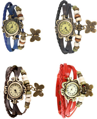 NS18 Vintage Butterfly Rakhi Combo of 4 Blue, Brown, Black And Red Watch - For Women
NS18 Vintage Butterfly Rakhi Combo of 4 Blue, Brown, Black And Red Watch - For Women