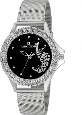 Decode Ladies gem Studded-LR020 Black Watch - For Women