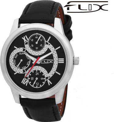 Flix FX1528SL01A Black Dial New Design Watch - For Men