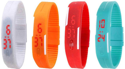 Kissu Led Magnet Band Combo of 4 White, Orange, Red And Sky Blue Watch - For Men & Women
Kissu Led Magnet Band Combo of 4 White, Orange, Red And Sky Blue Watch - For Men & Women
