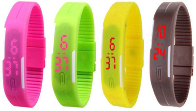 Kissu Led Magnet Band Combo of 4 Pink, Green, Yellow And Brown Watch - For Men & Women
Kissu Led Magnet Band Combo of 4 Pink, Green, Yellow And Brown Watch - For Men & Women