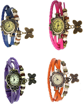 NS18 Vintage Butterfly Rakhi Combo of 4 Blue, Purple, Pink And Orange Watch - For Women
NS18 Vintage Butterfly Rakhi Combo of 4 Blue, Purple, Pink And Orange Watch - For Women