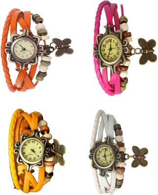 NS18 Vintage Butterfly Rakhi Combo of 4 Orange, Yellow, Pink And White Watch - For Women
NS18 Vintage Butterfly Rakhi Combo of 4 Orange, Yellow, Pink And White Watch - For Women