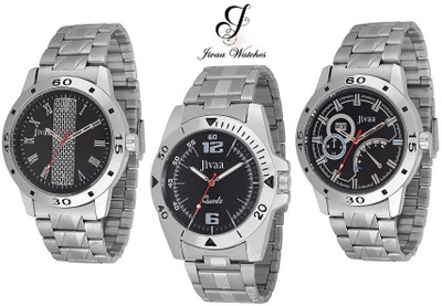 Jivaa JV-6534 Silver Imported Triplet Endeavor Watch - For Men