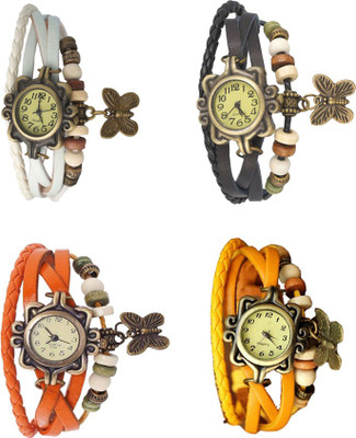 Kissu Vintage Rakhi Combo of 4 White, Orange, Black And Yellow Watch - For Women
Kissu Vintage Rakhi Combo of 4 White, Orange, Black And Yellow Watch - For Women