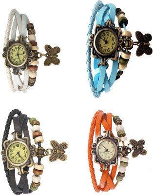 Kissu Vintage Rakhi Combo of 4 White, Black, Sky Blue And Orange Watch - For Women
Kissu Vintage Rakhi Combo of 4 White, Black, Sky Blue And Orange Watch - For Women