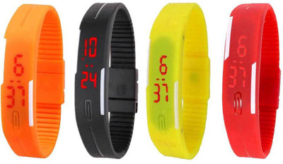 Kissu Led Magnet Band Combo of 4 Orange, Black, Yellow And Red Watch - For Men & Women
Kissu Led Magnet Band Combo of 4 Orange, Black, Yellow And Red Watch - For Men & Women
