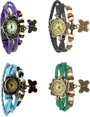 Kissu Vintage Rakhi Combo of 4 Purple, Sky Blue, Black And Green Watch - For Women
Kissu Vintage Rakhi Combo of 4 Purple, Sky Blue, Black And Green Watch - For Women