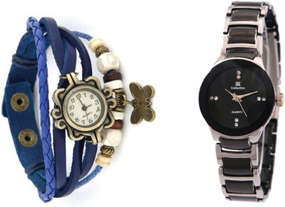 IIK Collection Blue-Silver Watch - For Women